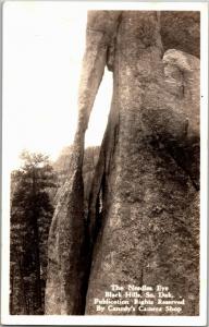 RPPC View Thru Needles Eye Black Hills South Dakota Vintage Photo Postcard M21