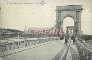 Postcard Old Avignon Perspective Suspension Bridge