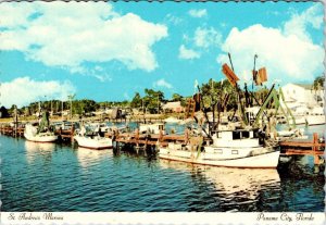 Panama City, FL Florida  ST ANDREWS MARINA Shrimp Boats~Docks~Pier 4X6 Postcard