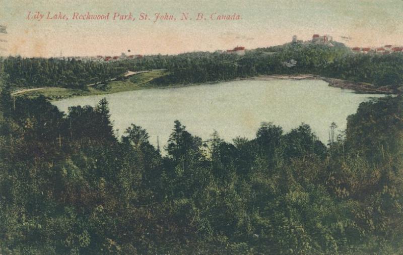 Lily Lake in Rockwood Park - St John NB, New Brunswick, Canada - pm 1906