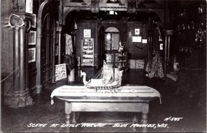 Real Photo Postcard Scene at Little Norway in Blue Mounds, Wisconsin