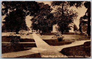 Columbus Ohio 1910 Postcard Pretty View at US Barracks