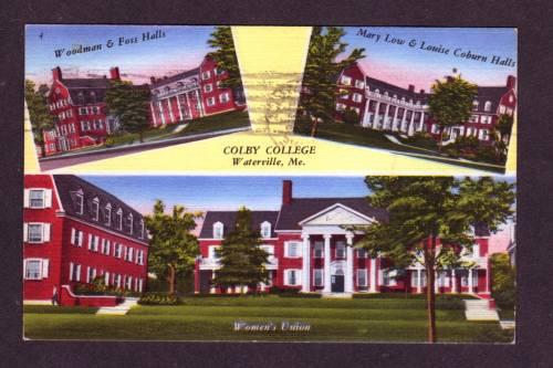 ME Multi Views COLBY COLLEGE WATERVILLE MAINE POSTCARD