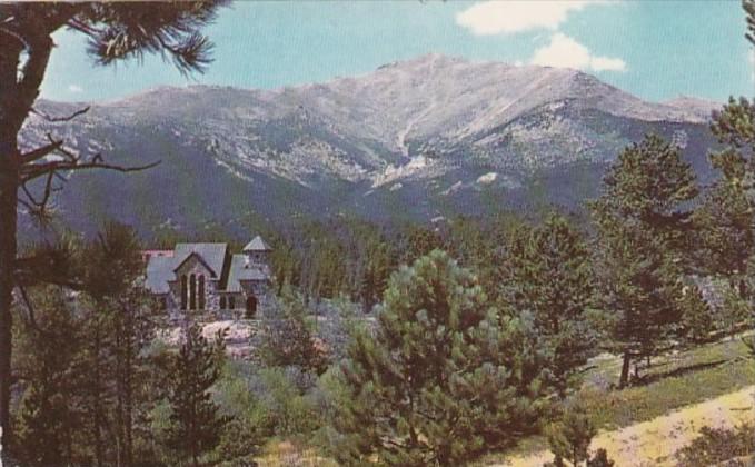 Colorado Mt Meeker and St Malo Church In St Vrain Canyon Near Estes Park