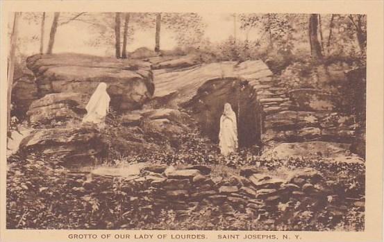 New York Saint Josephs Grotto Of Our Lady Of Lourdes Albertype