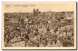 Old Postcard Panorama Brussels