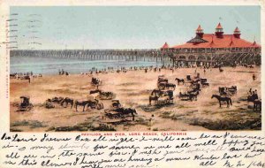 Long Beach Pavilion & Pier California 1906 postcard