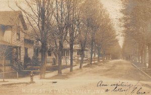 F34/ Kendallville Indiana RPPC Postcard c1910 Mott Street Homes