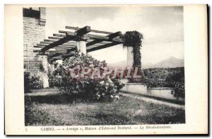 Old Postcard Arnaga Cambo House D & # 39Edmond Rostand Rhododendron