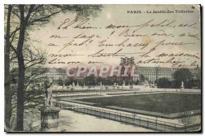 Postcard Old Paris Tuileries Garden