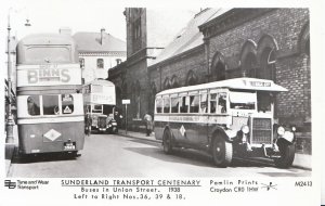 Durham Postcard - Sunderland Transport Centenary - Buses in Union Street - 2185