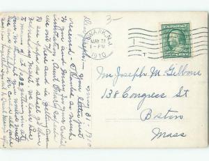 Pre-1920 rppc ROUGH WAVES Postmarked Newark New Jersey NJ i8252