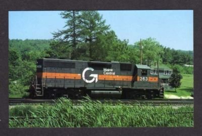 ME Maine Central Railroad Train Locomotive 263 DANVILLE JUNCTION MAINE Postcard