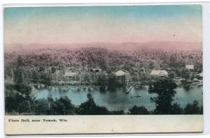 Flora Dell Cottages Panorama Tomah Wisconsin 1910 postcard