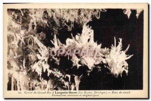 Old Postcard Grotte du Grand Roc Laugerie Lower Bench curious coral formation...