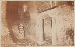 HASTINGS ENGLAND~ST CLEMENTS CAVES-ORIGINAL ENTRANCE~F N BRODERICK PHOTO POSTCRD