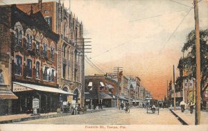 FRANKLIN STREET TAMPA FLORIDA POSTCARD (c. 1910)