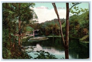 1913 Dellwood Park Exterior River Lake Joliet Illinois Vintage Antique Postcard