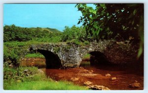 AGAT, GUAM ~ Bull Cart Trail SPANISH TWIN BRIDGE to Umatic c1960s Postcard