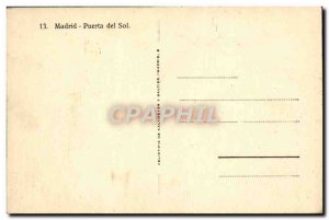 Old Postcard Madrid Puerta Del Sol