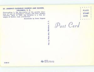 Unused Pre-1980 CHURCH SCENE Columbia South Carolina SC A5673