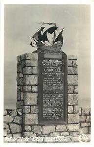 RPPC of Cabrillo Old Spanish Light House Monument San Diego CA