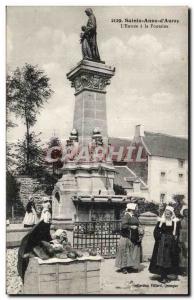 Old Postcard Sainte Anne of Auray The Entree has the Fountain Folk Costume Cap