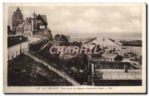 Old Postcard Le Treport View from the Square Alexandre Papin