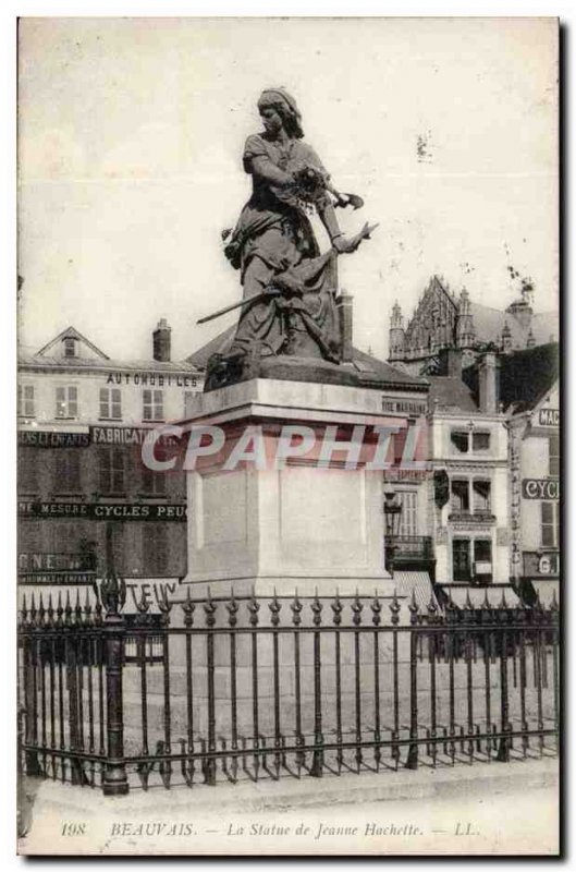 Beauvais - The Statue of Jeanne Hachette - Old Postcard