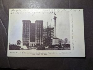 Mint USA San Francisco Earthquake RPPC Postcard St Francis Hotel and Annex