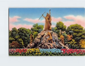 Postcard Moses, The King Fountain in Washington Park, Albany, New York