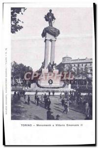 Old Postcard Torino Monumento a Vittorio Emanuele II
