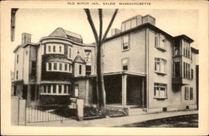 Salem Massachusetts Old Witch Jail c1930-50sVintage Postcard