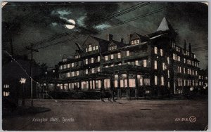 Arlington Hotel Toronto Vintage Postcard Night Scene Moonlit H82 as is