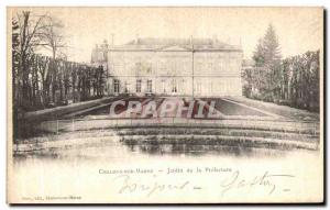 Old Postcard Chalons Sur Marne Garden Prefecture