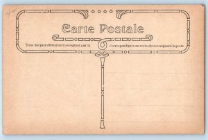Paris France Postcard Sight-Seeing Paris Automobile Rue Scribe c1910 Antique