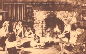 Cedar Rapids Iowa Campfire Girls, Camp Hitaga, Vintage Postcard U15273
