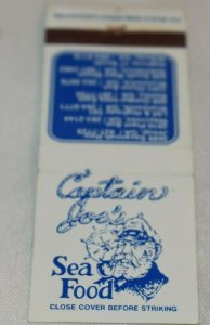 Captain Joe's Sea Food Georgia 20 Strike Matchbook Cover