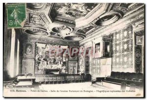 Old Postcard Rennes Courthouse Room From & # 39Ancien Parliament De Bretagne ...