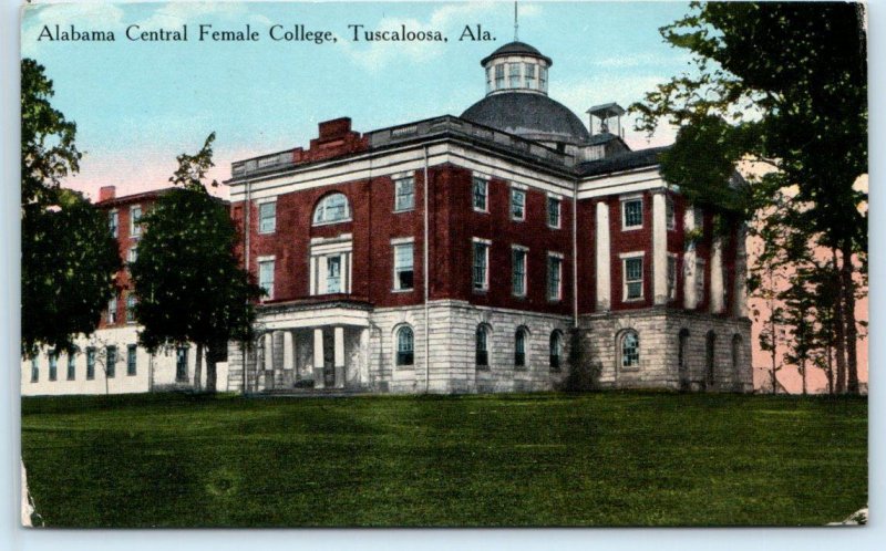 TUSCALOOSA, AL ~ Alabama Central FEMALE COLLEGE ca 1910s  Postcard