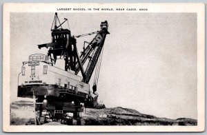 Cadiz Ohio 1940s Postcard Largest Steam Shovel In The World