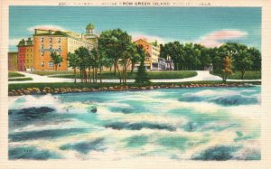 Vintage Postcard 1930's Cataract House Green Island Niagara Falls New York NY