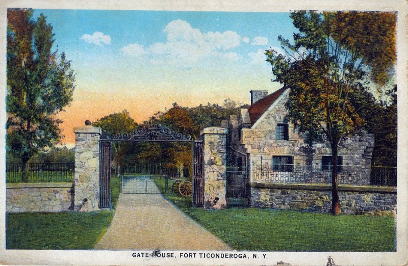 [ American Art ] US NY Fort Ticonderoga - Gate House (Color)