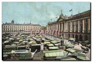 Old Postcard Toulouse Capitol Square during the morning walk