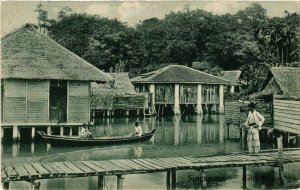 PC CPA SINGAPORE, MALAY HOUSE, VINTAGE POSTCARD (b4249)