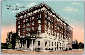 Dayton Ohio c1910 Postcard YMCA Building Street Scene