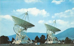 Greenbank West Virginia 1960s Postcard Radio Telescopes NRAO Interferometer