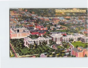 Postcard Henry Ford Hospital, Detroit, Michigan