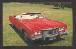 1974 CADILLAC CONVERTIBLE VINTAGE CAR DEALER ADVERTISING POSTCARD