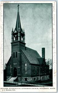 WINTHROP, Minnesota  MN   SWEDISH EVANGELICAL LUTHERAN CHURCH  1908  Postcard